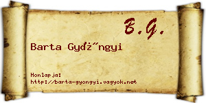 Barta Gyöngyi névjegykártya
