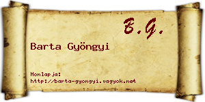 Barta Gyöngyi névjegykártya