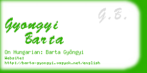 gyongyi barta business card